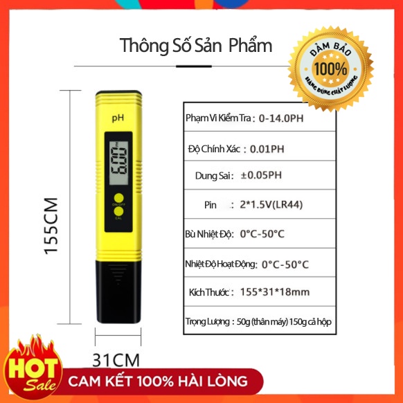 Bút đo PH, đo độ axit, chất lượng nước (hàng xuất Âu Mỹ)