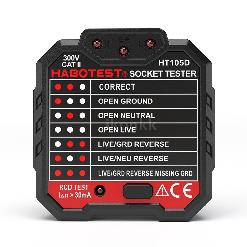 Thiết bị kiểm tra ổ cắm và thử nghiệm RCD HABOTEST chất lượng cao