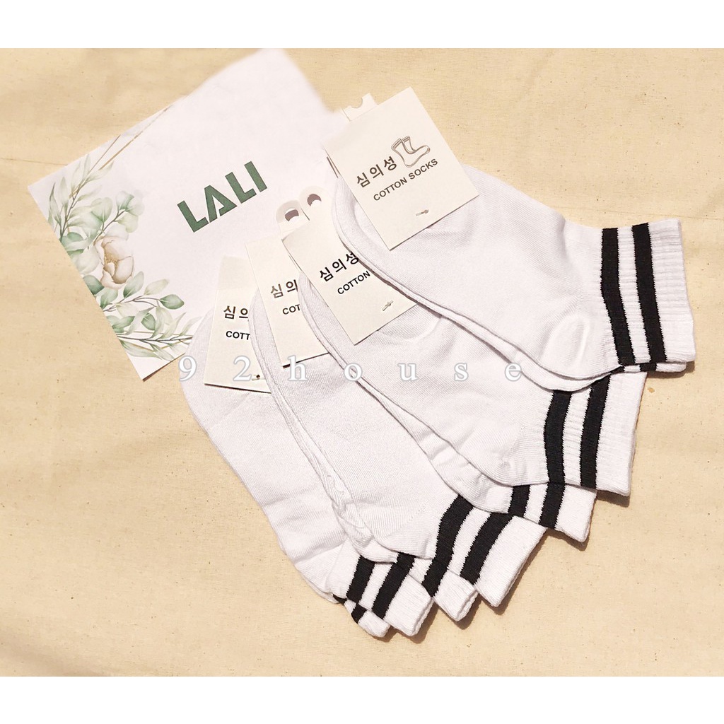 Tất vớ unisex tất kẻ hàn quốc phong cách ulzzang