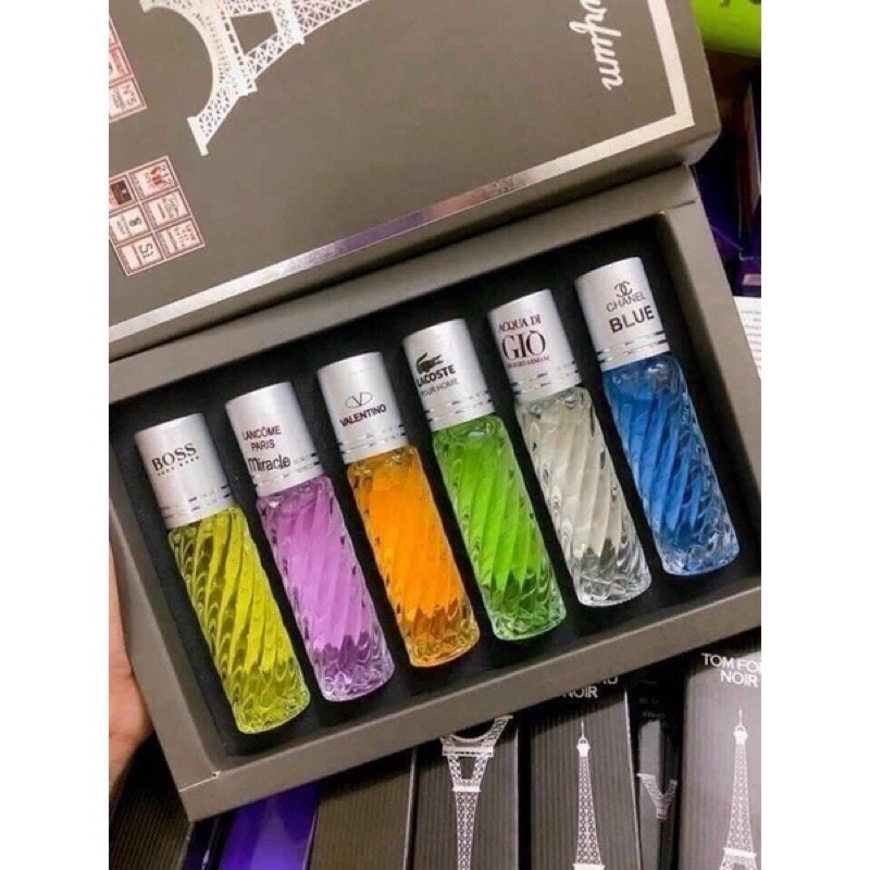 Set Nước Hoa Tháp 6 Chai dạng đầu lăn | Thế Giới Skin Care