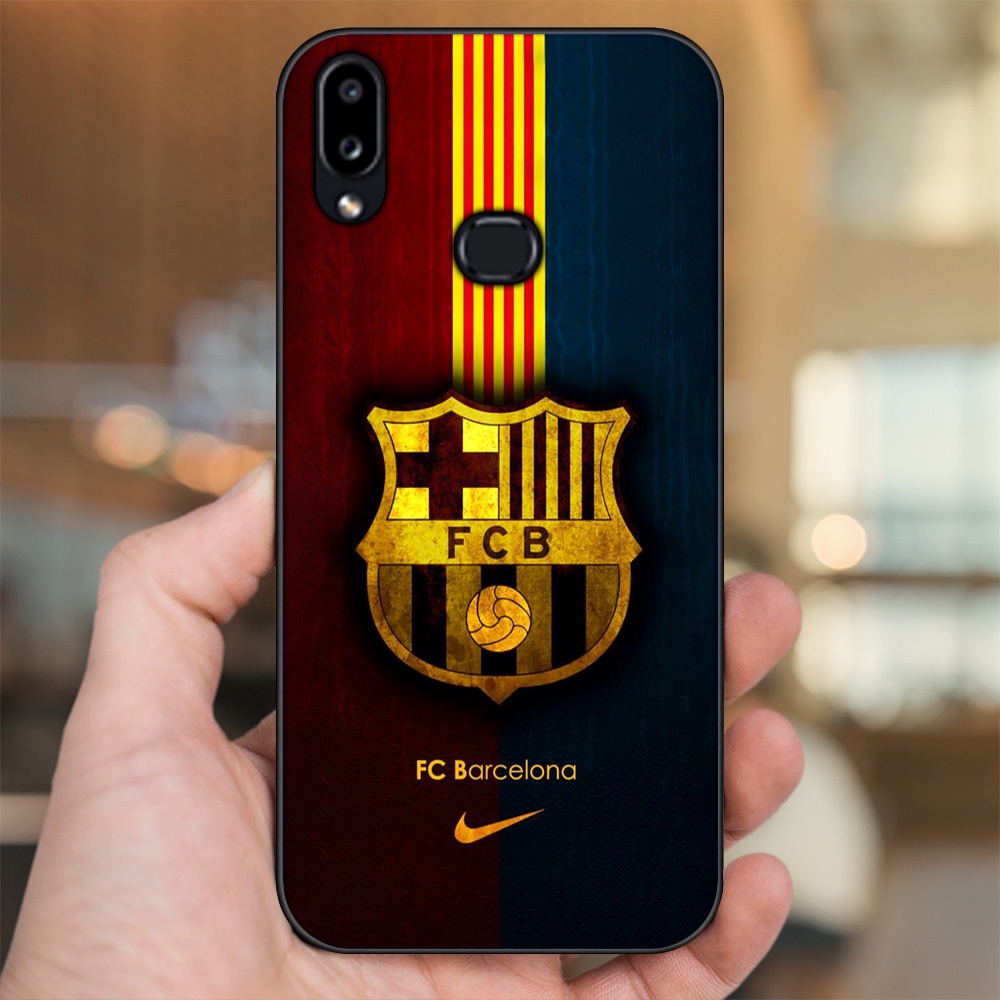 Ốp lưng Samsung A10S viền đen in hình Barcelona Barca