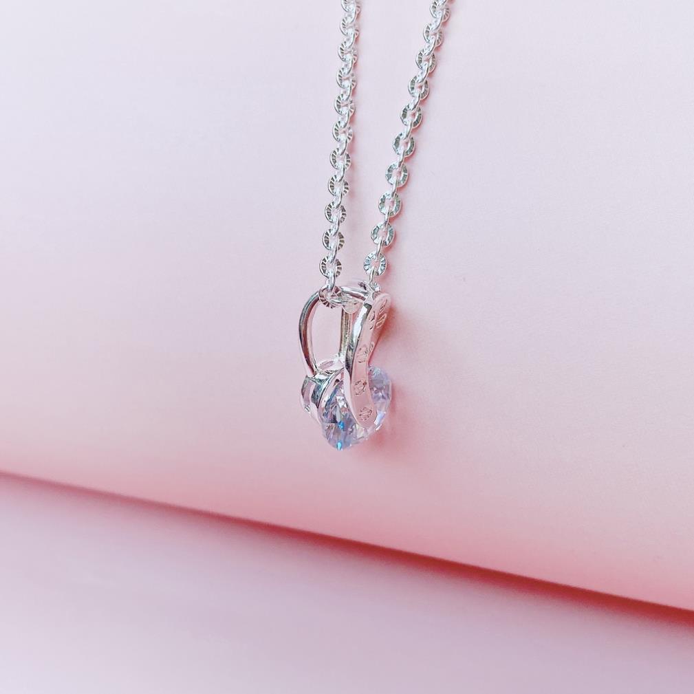 Dây chuyền bạc mặt đính đá lấp lánh Phong Cách Hàn Quốc - ANTA Jewelry ATJ8053