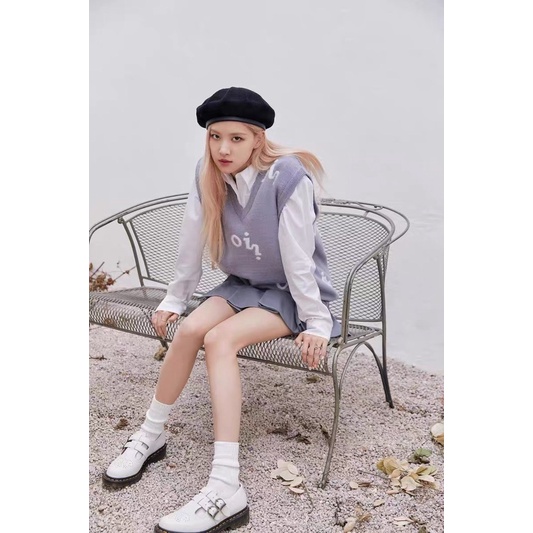 Mũ beret đen giống Jisoo, Rosé BLACKPINK, Jang Wonyoung IVE