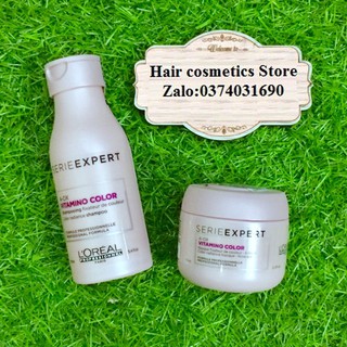 Bộ kit gội ủ giữ màu tóc nhuộm loreal vitamino color a-ox 100ml