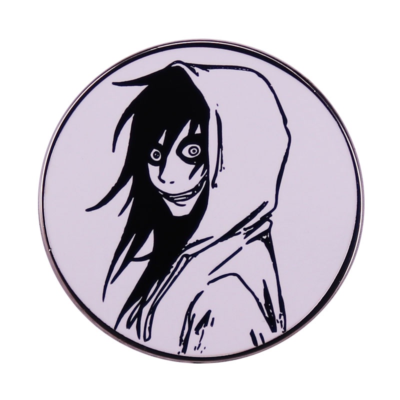Ghim Cài Áo Kim Loại Hình Manga Kinh Dị Jeff and Jane The Killer