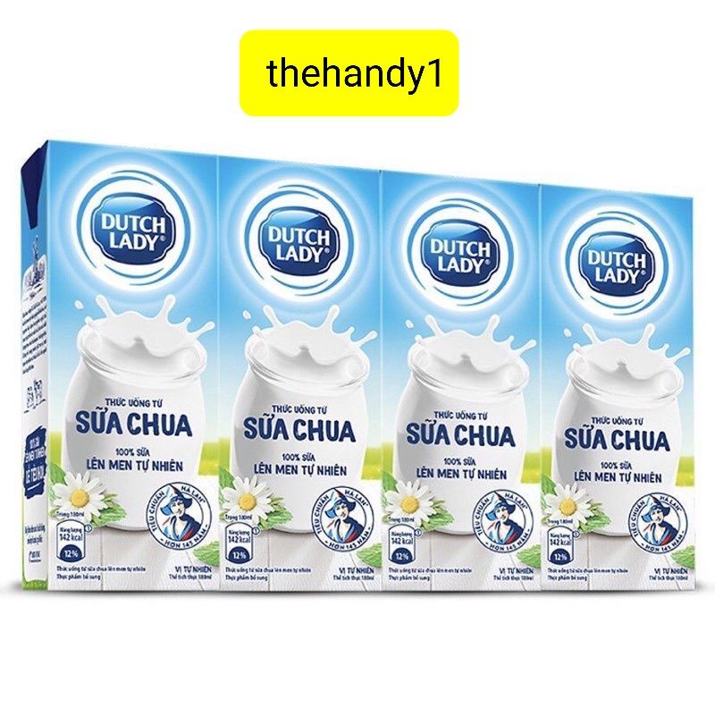 Lốc 4 HỘP 180ML Sữa chua uống CÔ GÁI HÀ LAN DUTCH LADY