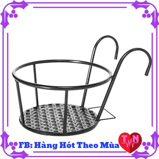 [Rẻ Vô Địch] Giá kệ để cây bằng sắt chậu hoa tròn treo ban công cửa sổ loại to đường kính 22 cm