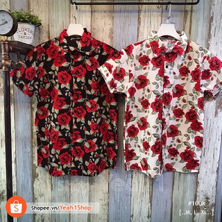 [Yeah1Shop]- Áo sơ mi hoa hồng (có size to) - SMTC