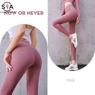 [Sportsangel]Quần Legging Thể Thao Cho Nữ，Dài không có vết đào thể dục chạy tập thể dục chặt chẽ chiều cao thắt lưng và hông quần yoga