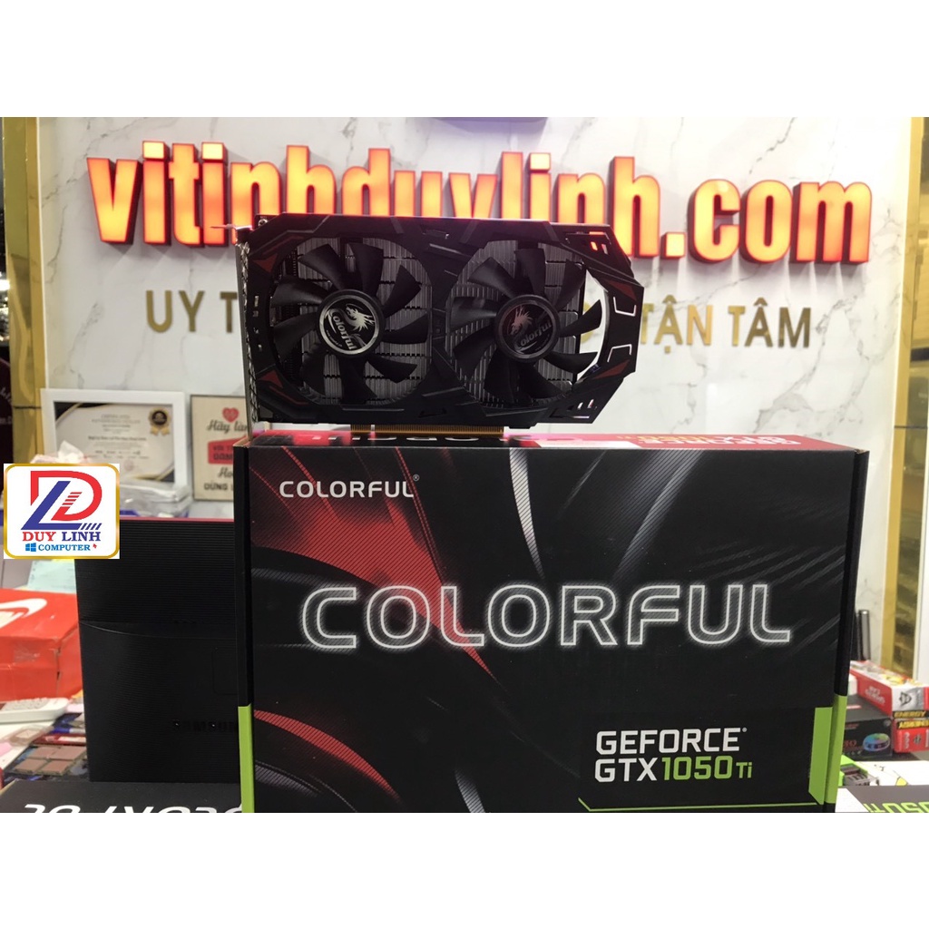 [Mã ELHAMS5 giảm 6% đơn 300K] VGA Colorful GTX 1050Ti 4G GDDR5 NE 2 Fan New Bảo Hành Chính Hãng 36 tháng