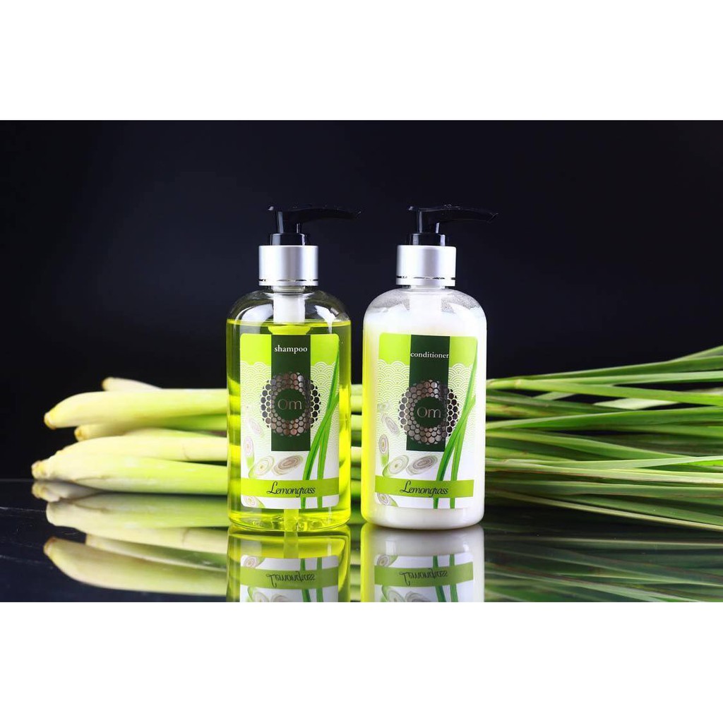 Combo Dầu gội Ngừa rụng và Kích thích mọc tóc dành cho tóc dầu Sả Chanh Lemongrass 250ml - Om Fountain