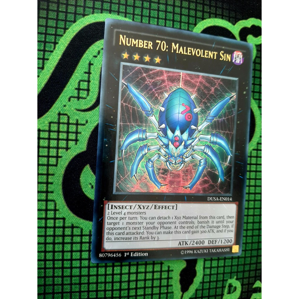 THẺ BÀI YUGIOH Number 70: Malevolent Sin - DUSA-EN014 - Ultra Rare 1st Edition