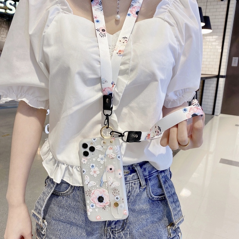 Ốp Điện Thoại Silicon Có Dây Đeo Chéo Cho Samsung A73 A53 A33 A03 S22 S21FE S21 S20 Ultra S20+ Note 10 Lite Note 10+