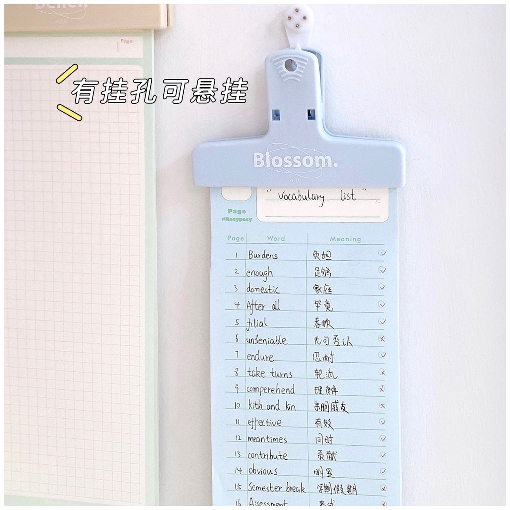 Bộ 3 Kẹp Giấy Tờ Có Lỗ Kẹp Bảng Vẽ Phân Loại Cỡ Lớn Dễ Thương Tiện Dụng Cho Học Sinh / Văn Phòng