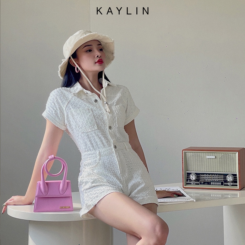 Bộ Jumpsuit jean nữ tôn dáng phong cách retro KAYLIN - N1725 | BigBuy360 - bigbuy360.vn