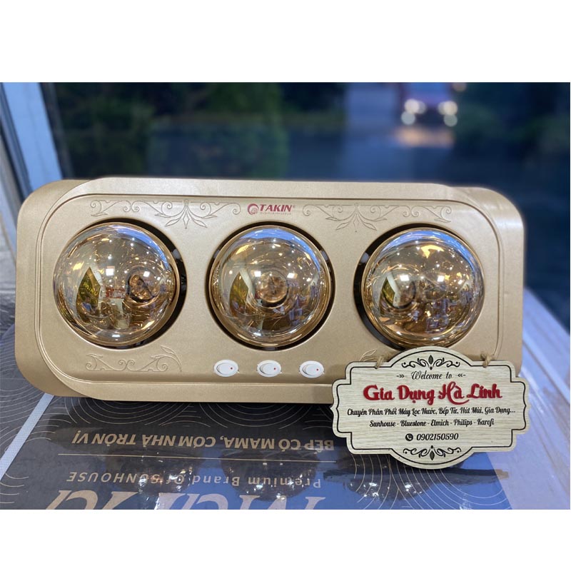 Đèn sưởi 3 bóng Takin TK104, Công suất từng bóng 275W, Công nghệ Australia, Bảo hành 12 tháng