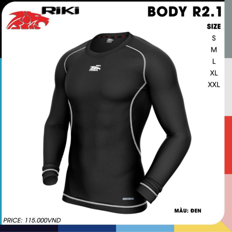 Áo Body Giữ Nhiệt Thể Thao RIKi Loại Cao Cấp - Áo Lót Body Giữ Nhiệt, Chống Nắng, Co Giãn, Thoáng Khí, Thấm Hút Mồ Hôi