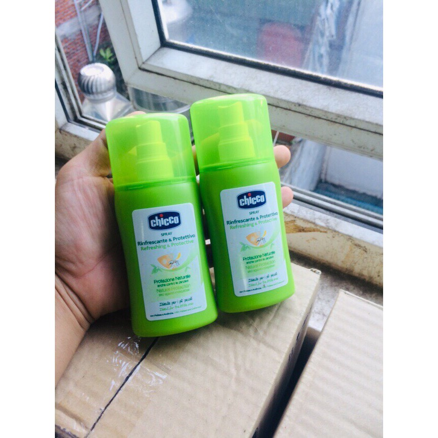 Xịt chống muỗi Chicco 100ml Extra mẫu mới bảo vệ an toàn cho mẹ và bé, không gây kích ứng da, xuất xứ Italy