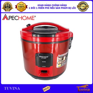 Nồi cơm điện cao cấp apechome 1.8l aph-666r - lòng nồi siêu dày - chống dính - hàng chính hãng