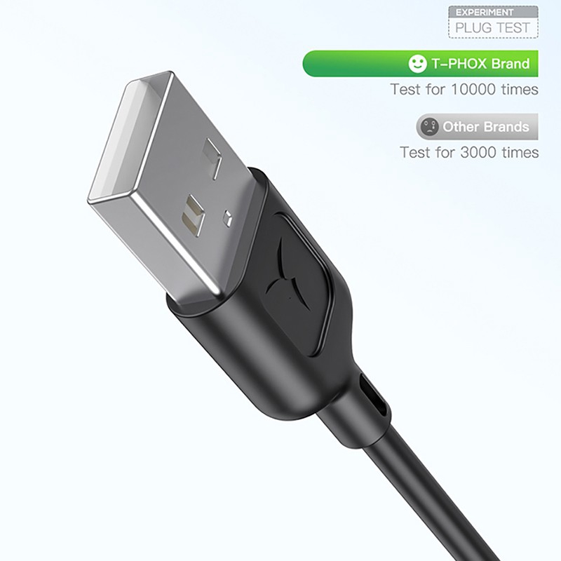 Cáp sạc USB Lightning T-phox 1.2m hỗ trợ sạc nhanh cho iPhone 5 6 7 8 X XS MAX XR