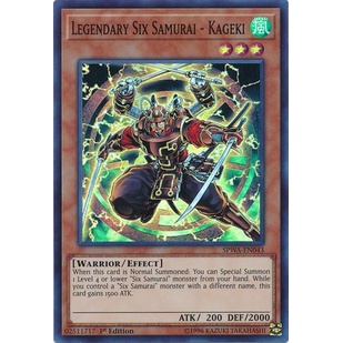 Thẻ bài Yugioh - TCG - Legendary Six Samurai - Kageki / SPWA-EN043