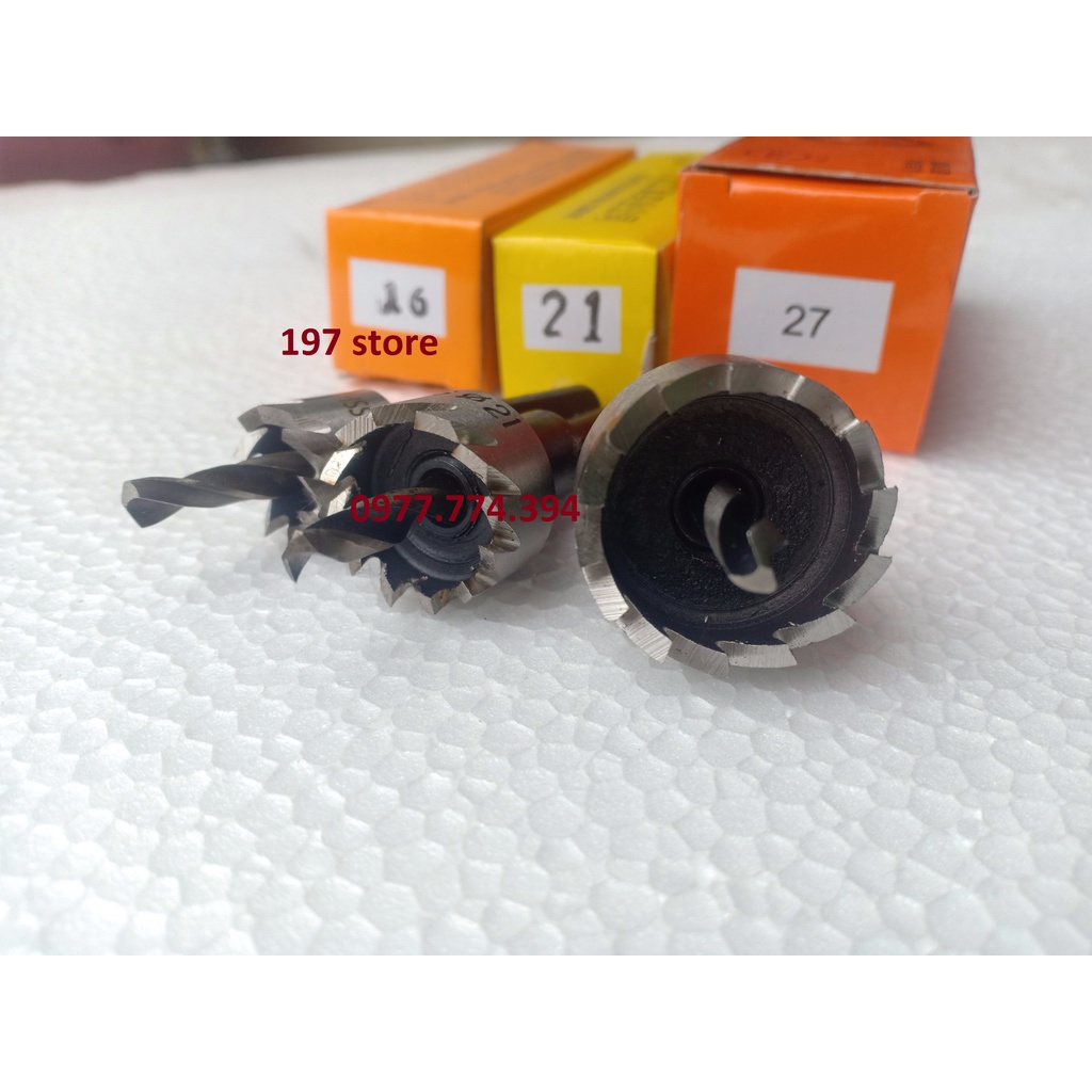 Bộ 3 chiếc 16 21 27 mũi khoan khoét lỗ tròn sắt nhôm nhựa hợp kim