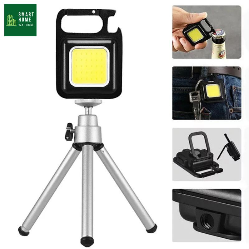 Đèn sạc LED COB USB C trợ sáng quay phim chụp ảnh siêu sáng loại tốt có lỗ cắp chân tripod {bảo hành 6 tháng}