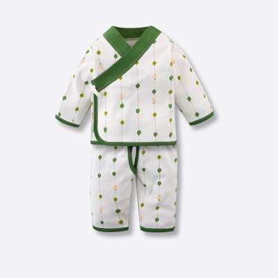 Set Trang Phục Quần Áo Model Bi Xanh Cúc Cài Lệch Cho Bé