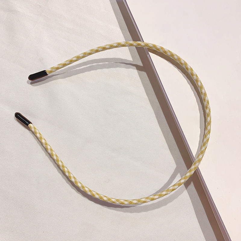 Cài tóc họa tiết sọc caro màu sắc ngọt ngào đơn giản cho nữ