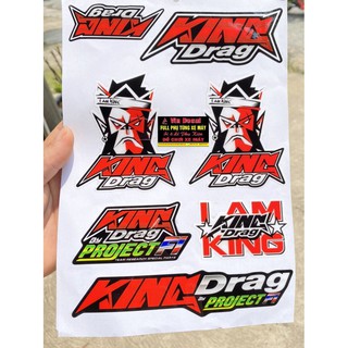Bộ tem Kingdrag nổi dán các loại xe - Vindecal BD
