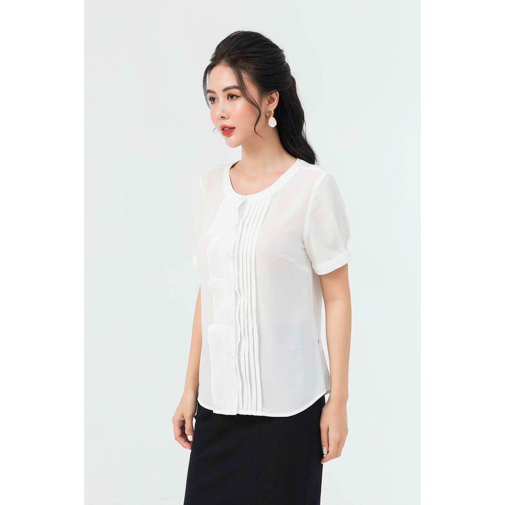 Áo Sơ Mi LAMER Cổ Tàu Phối Bèo L61H21H015