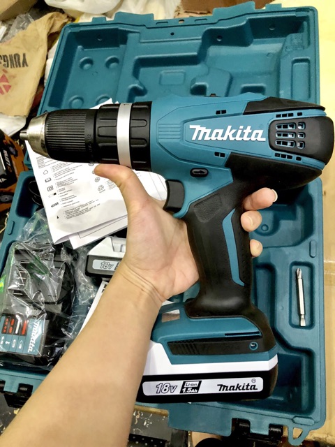 Máy khoan pin 18V Makita HP457DWE đầu 13mm (HÀNG CHÍNH HÃNG)