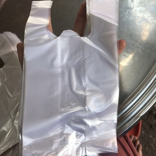 [1kg]túi nilon 2 quai/bịch xốp 2 quai màu trắng đủ size