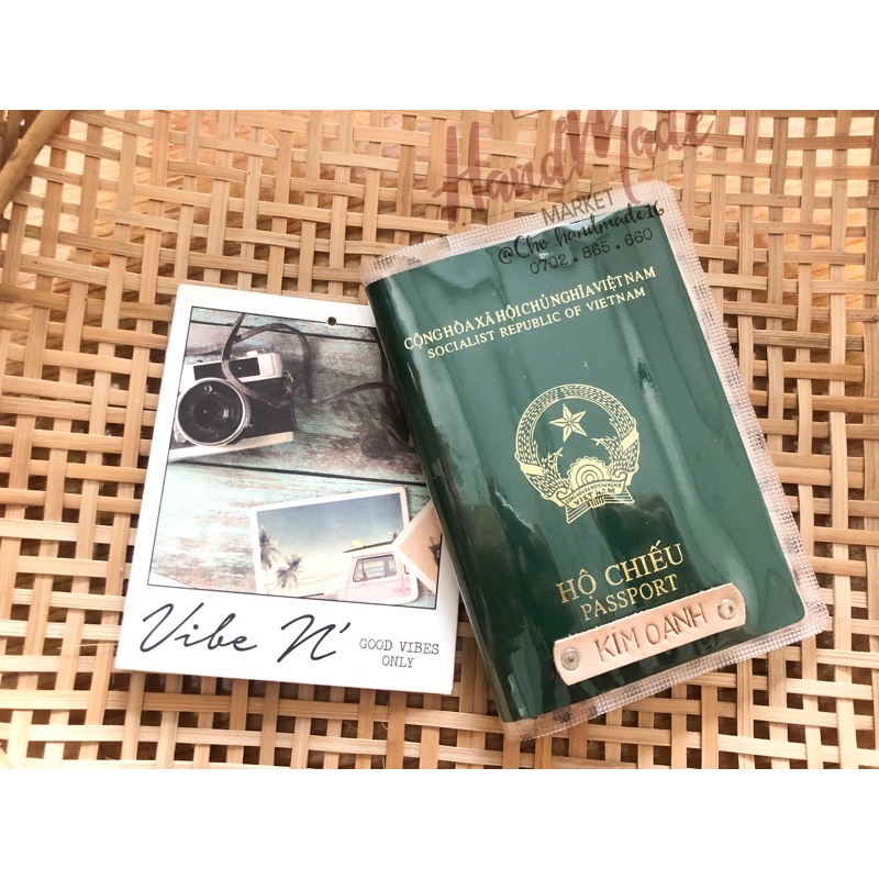 Vỏ hộ chiếu trong suốt FREE KHẮC TÊN -bao hộ chiếu - bọc hộ chiếu - passport cover