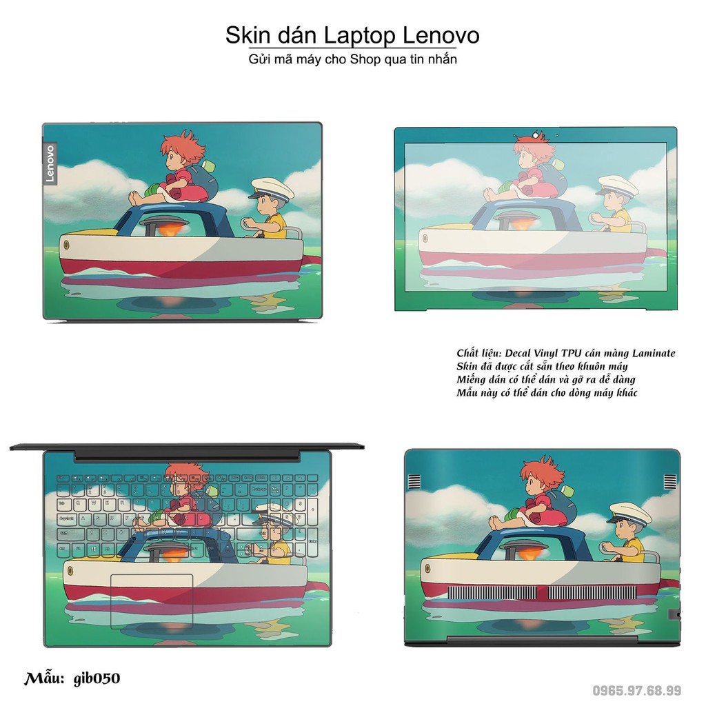 Skin dán Laptop Lenovo in hình Ghibli photo (inbox mã máy cho Shop)