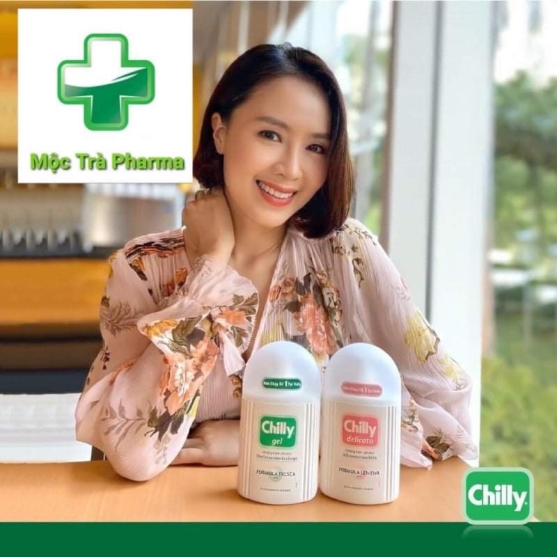 [Dung Dịch Vệ Sinh Phụ Nữ Số 1 Tại Ý] Chilly Gel 200ml(Xanh Bạc Hà The Mát)