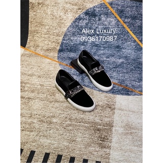 💥FREESHIP💥Giày slipon Amiri da lộn gắn xích_Giày lười Amiri tag xích hàng fullbox New