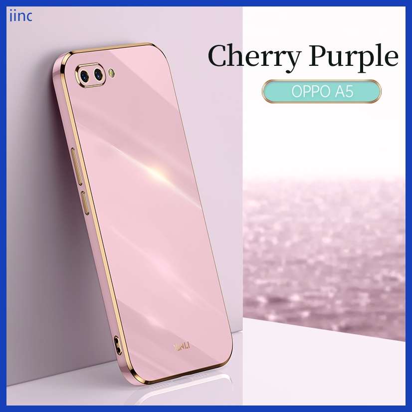 Ốp lưng OPPO A3S A12E case Ốp lưng điện thoại TPU mạ điện cao cấp sang trọng.