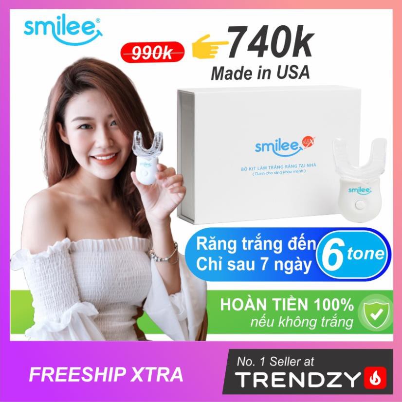 (SMILEE) [Full Combo + Quà🎁 +⚡25%] Bộ kit tẩy trắng răng tại nhà Smilee