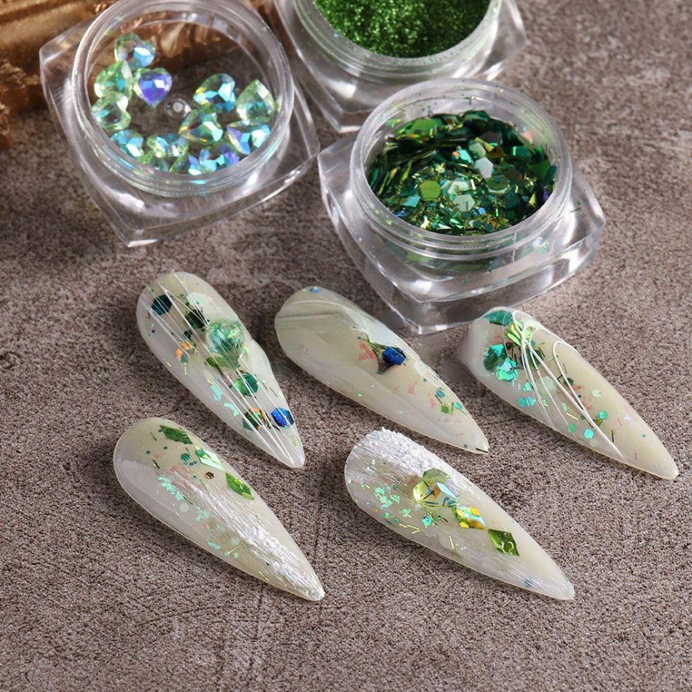AROMA Hộp Kim Tuyến Lấp Lánh Dùng Để Trang Trí Móng Nghệ Thuật