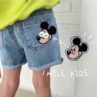 Quần short jean MICKEY túi sau