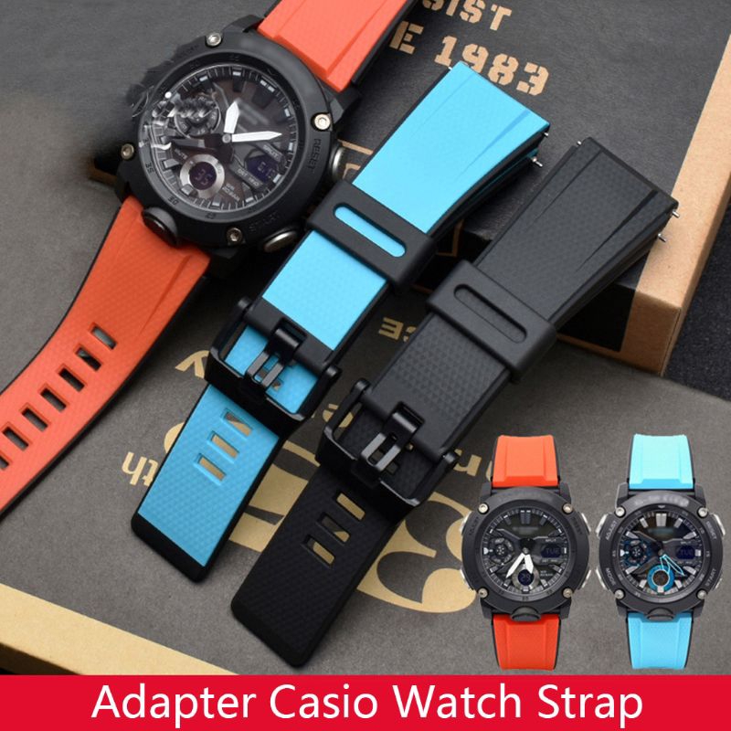 BTSG* Outdoor Sports Silicone Watch Strap Wristband for Casio GA-2000 Smart Watch