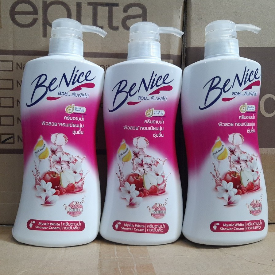 (KTT) Sữa tắm trắng và dưỡng da BE NICE ( thái lan) chai 450 ml