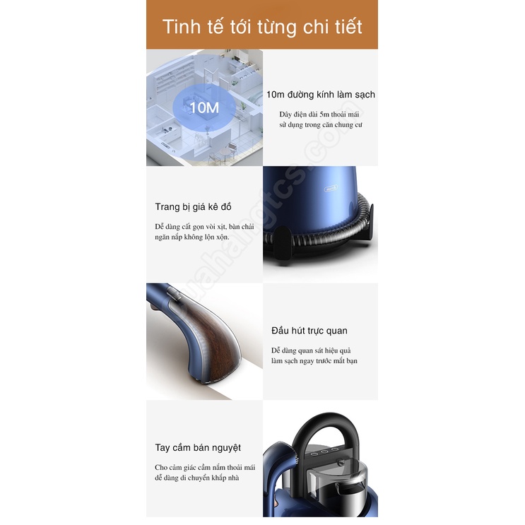 Máy làm sạch bằng hơi nước cầm tay Deerma BY200 , máy giặt cầm tay cho sofa, thảm, nệm, rèm