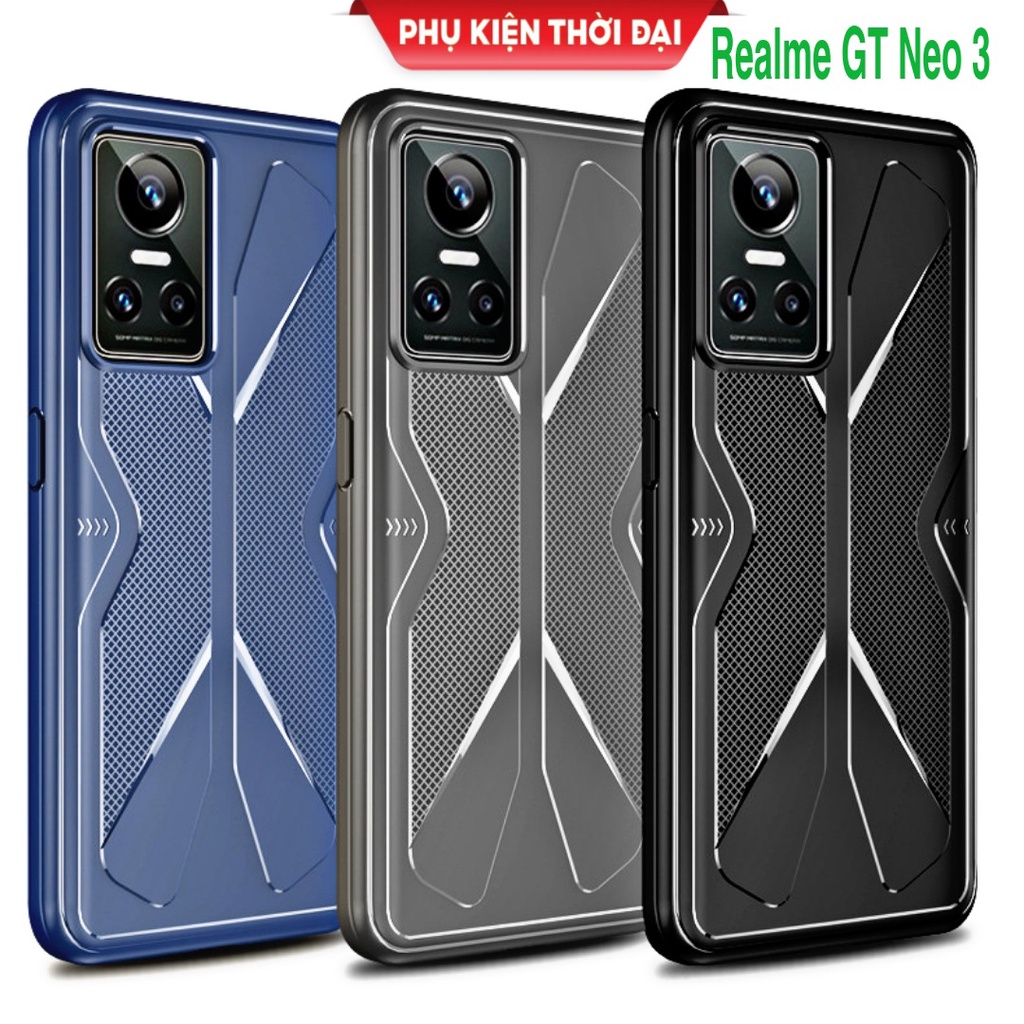 Ốp lưng Oppo Realme GT Neo 3 kiểu dáng Gaming vân sần thoát khí chống sốc