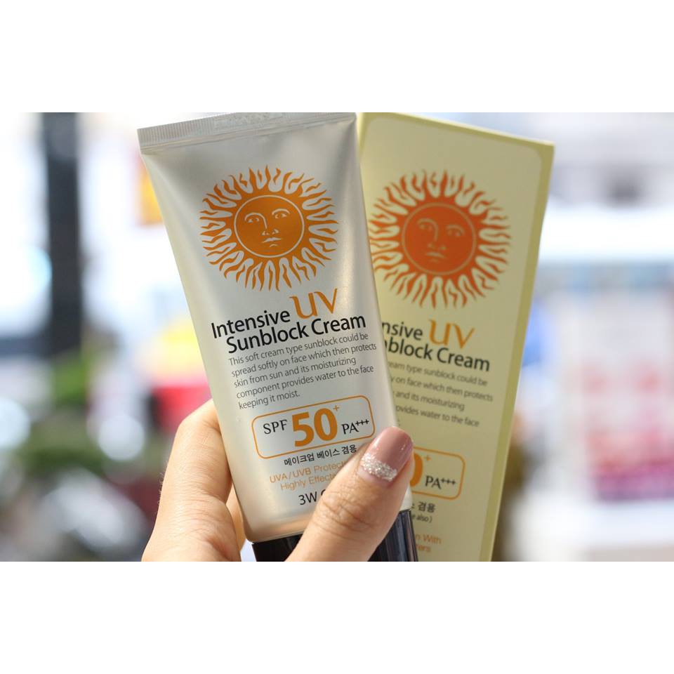 Kem Chống Nắng 3W CLINIC Intensive UV Sunblock Cream SPF 50 PA+++ [Coco Shop]