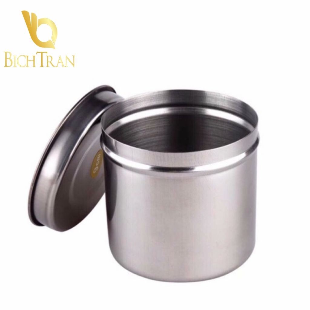 Hộp đựng bông cồn inox, đựng dụng cụ phun xăm - Chất liệu inox 304 không gỉ, cao cấp