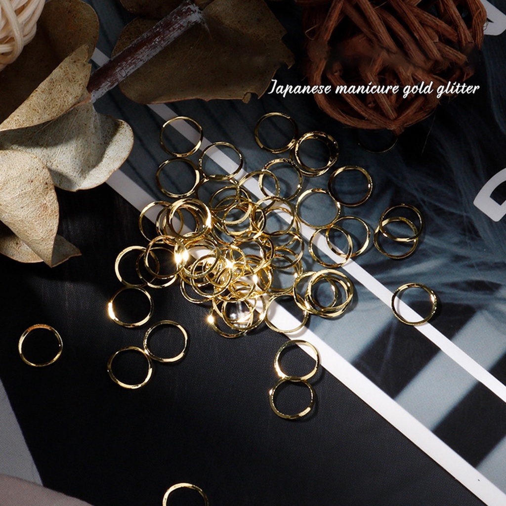 Set 100 Đinh Tán Kim Loại Tạo Hiệu Ứng 3D Không Phai Màu Trang Trí Móng