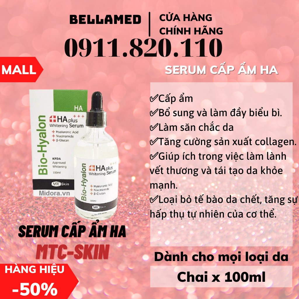 HA PLUS WHITENING SERUM  - SERUM CẤP ẨM, TRẮNG SÁNG DA