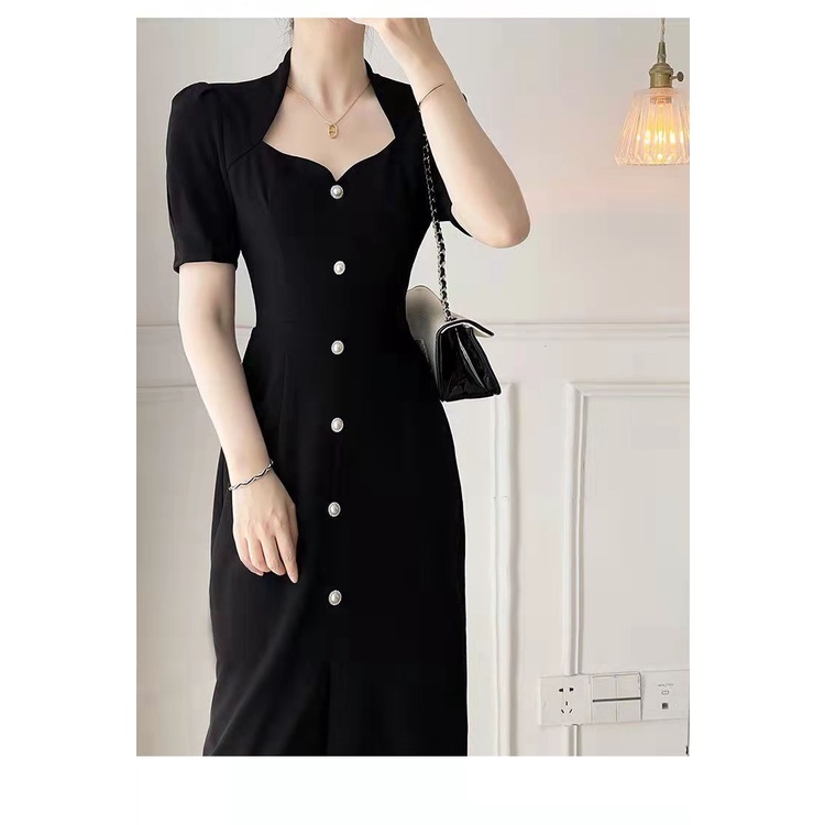 women's fashion korean bow temperament dress